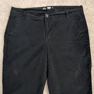 Old Navy boot cut black khakis, size 12 long